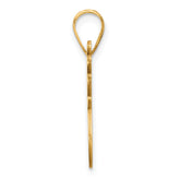 14K Gold Enameled Reindeer Charm with Red Accent Polished Finish